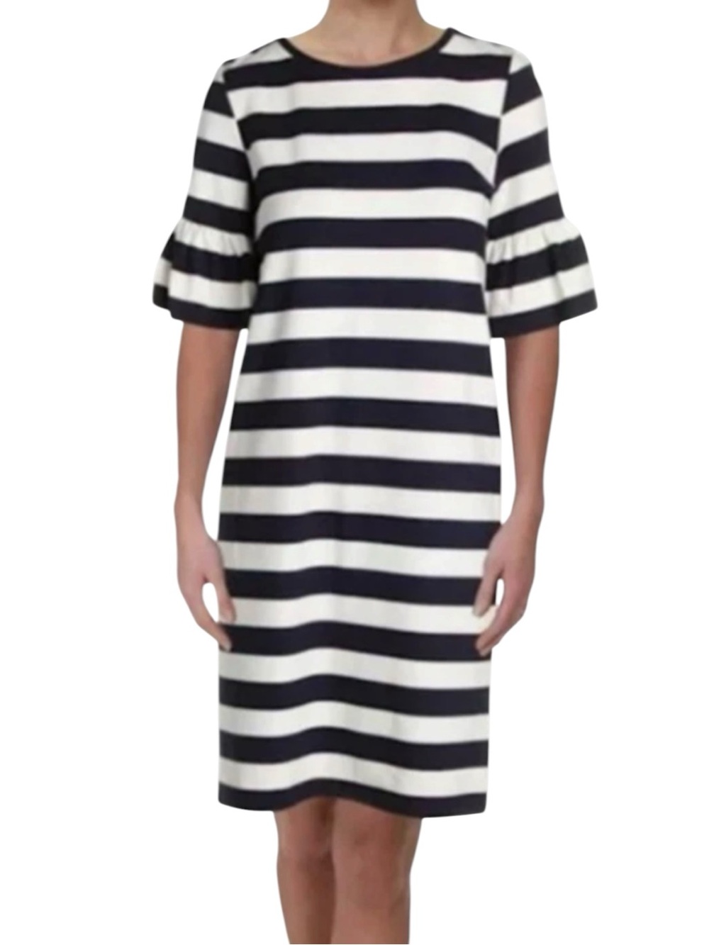 Lauren by Ralph Lauren Blue & White Stripe Shift Dress Size Small